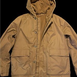 Mango Men's Beige Hooded Raincoat